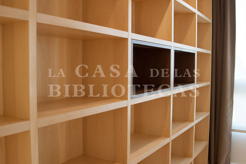Biblioteca Moderna en Madera a medida