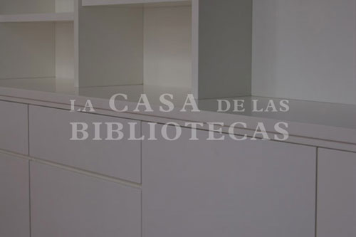 Biblioteca Blanca Moderna Laqueada con puertas